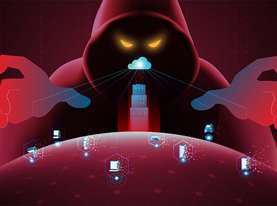 Hacker attack hacker illustration security