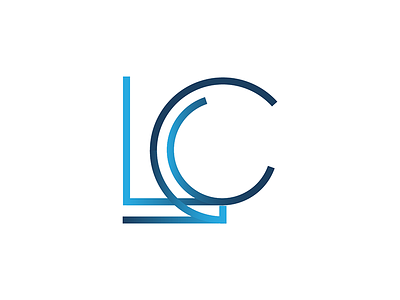 LC Monogram blue c gradient l lc lines monogram
