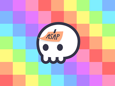ASAP apparel asap colorful dead design emoji graphic icon illustration nihilist rainbow skull t shirt tired