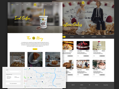 Website Design for a Bakery banner design branding design illustraion logo typography ui design ux design vector