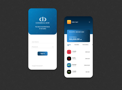 Mobile Banking App Design for a Bank app design graphic design illustraion minimal mobile banking simple uidesign uxdesign