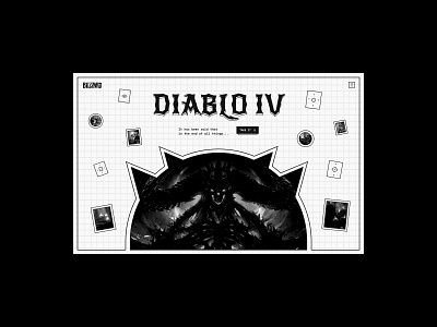 Diablo IV app design concept design diablo interface minimal ui ux website