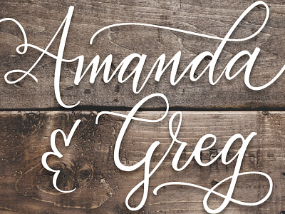 Hand Lettered to Vector: Amanda & Greg amanda greg hand lettering illustrator lettering pen tool vector weddings wooden