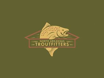 North Arkansas Troutfitters branding design illustration logo typography