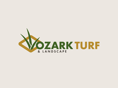 Ozark Turf & Landscape branding design illustration logo typography