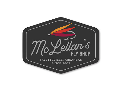 McLellan's Fly Shop branding design logo typography