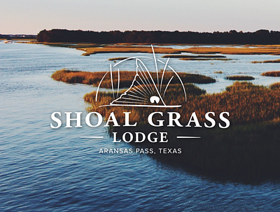 Shoal Grass Lodge branding design illustration logo typography