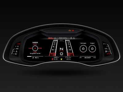 Audi RS Race Dashboard - Idle audi dashboard design graphic hmi ui