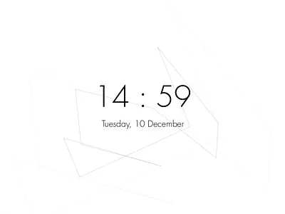 Arduino Clock animation app flat minimal ux