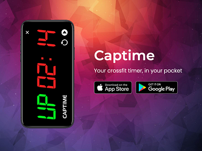 Captime, Crossfit timer app app app design captime clock crossfit fitness fitness app gym timer ui
