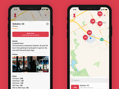 Pink Park Redesign app branding design figma flat ios ios 10 ios 11 ios 12 ios 13 iphone iphone x iphone xs redesign ui ui ux design uidesign ux ux ui ux design