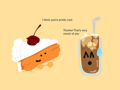 A Compliment adobe illustrator cake illustration punny