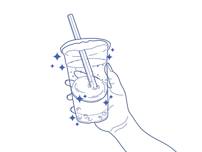 Boba Tea adobe illustrator boba tea bubble tea illustration line art lineart