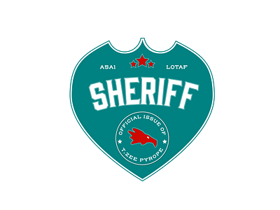 Sheriff's Badge adobe illustrator badge design flat design sheriff vector wild west