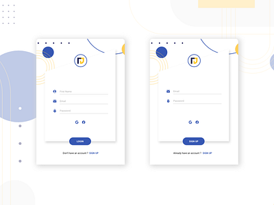 Login - Signup design