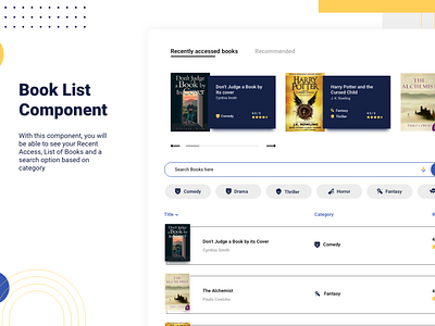 Book List illustrator ui ux web xd