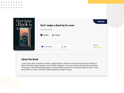 Booked - Book Card design illustrator ui ux web xd