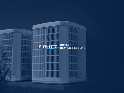UHC | Heating and cooling LOGO abadaeg ahmed abada air condition air conditioner branding dark logo design hvac hvac system logo logos united heating and cooling usa