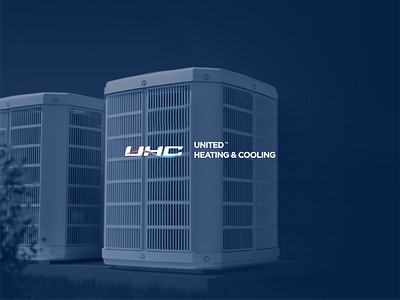 UHC | Heating and cooling LOGO abadaeg ahmed abada air condition air conditioner branding dark logo design hvac hvac system logo logos united heating and cooling usa