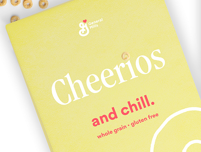 Cheerios & Chill branding breakfast cereal design food minimalism minimalist product design rebranding