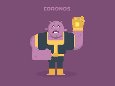 CORONOS character character design corona coronos covid design flatillustration illustration thanos