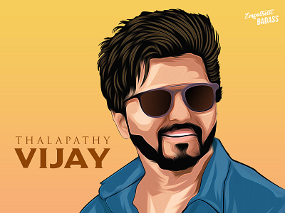 Thalapathy Vijay actorvijay digital illustration fanart illustration illustrator kollywood potrait thalapathy vector vector illustration vectorart vectorportrait vijay vijayillustration