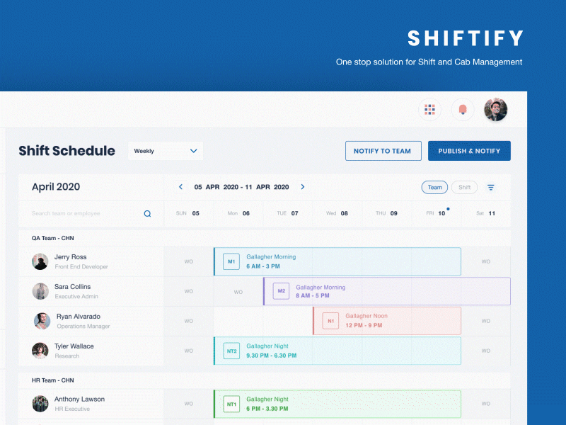 Shift Management - Case Study cab management interaction micro interaction motiongraphics product design shift management shift scheduling ui design