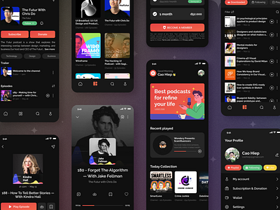 Ocast - Podcast Mobile App app player podcast ui ux