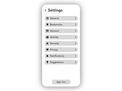 Daily UI #007 - Settings