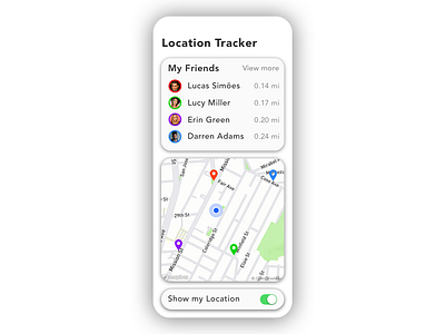 Daily UI #020 - Location Tracker