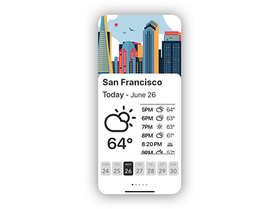 Daily UI #037 - Weather 037 app daily 100 challenge daily ui dailyui design san francisco sf ui ux weather