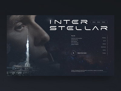 Interstellar - movie concept concept design film first screen graphic design inspire movie shot typography ui