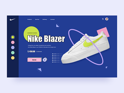 Nike - Memphis style branding concept graphic design inspire nike shop shot store ui web design