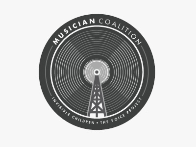 Music Coalition Logo invisible children logo music radio tower record record player the voice project