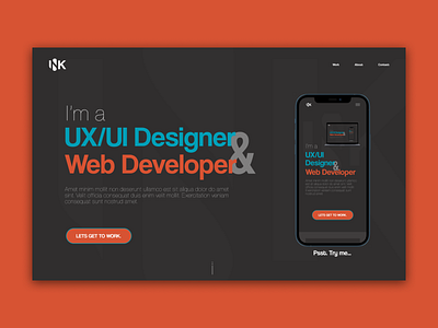 JcInk Design
Personal site
DailyUI Challange 003