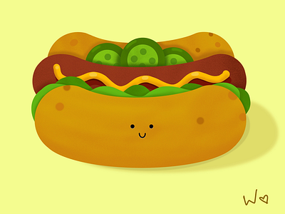 Hot Dog 🌭 art cutie drawing hot dog