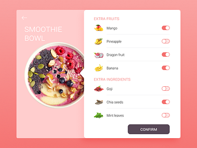 Settings - Daily UI #007 bowl daily 100 daily challenge design settings smoothie