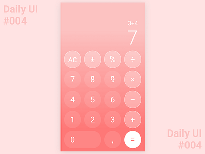 Calculator - Daily UI #004 calculator daily 100 daily challenge design