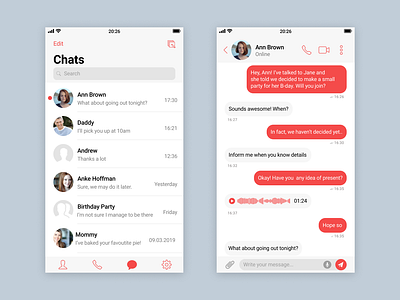 Direct Messaging - Daily UI #013 daily 100 daily challenge design message app