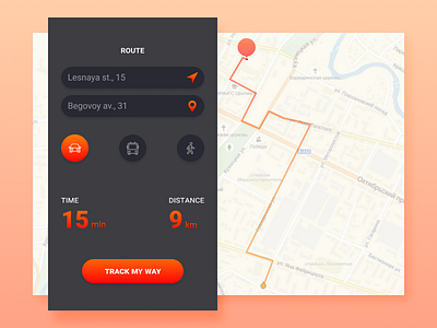 Location Tracker - Daily UI #020 daily 100 daily challenge design locations road tracker tracking app