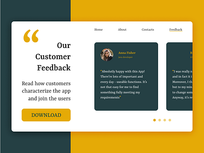 Testimonials - Daily UI #039