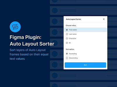 Figma Plugin: Auto Layout Sorter auto layout design tools figma plugin sorter uiux