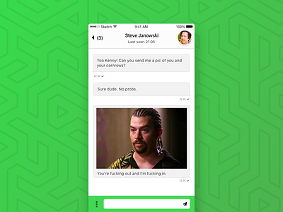 Day 013 - DailyUI - Direct messaging clean daily ui dailyui day 13 direct messaging kennypowers minimal whatsapp