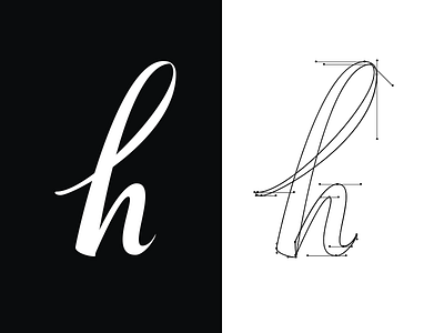 Horizontal & vertical anchorpoints practise anchorpoints digitising h illustrator letter lettering practise type