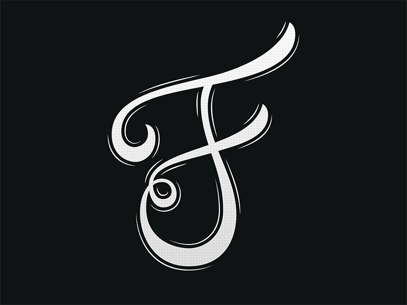 Letter F (Coloring variations) anchors experiment f handles handlettering illustrator letter f lettering practise proces variations vector