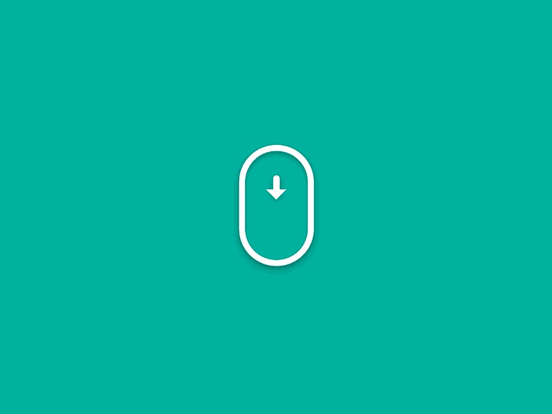 A simple animating scroll/drag indicator. (Also on Codepen)