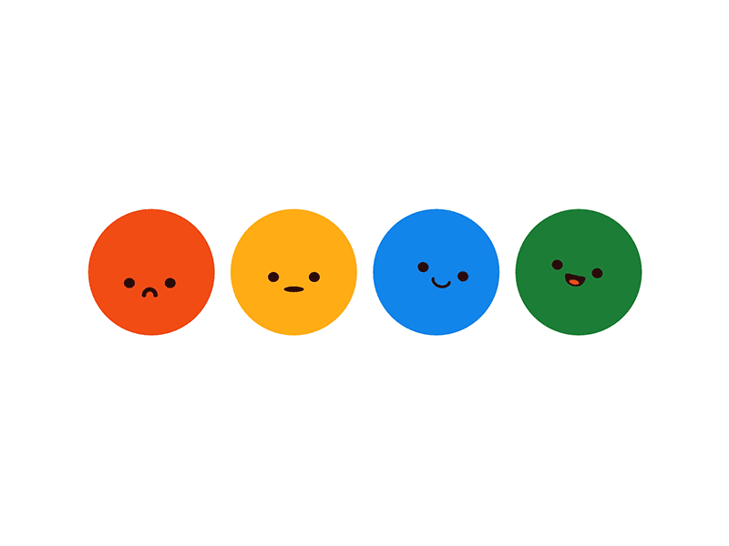 Simple reactions. (Also on Codepen)