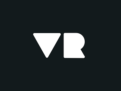 VR logo logotype minimal r simple v virtual reality vr wordmark