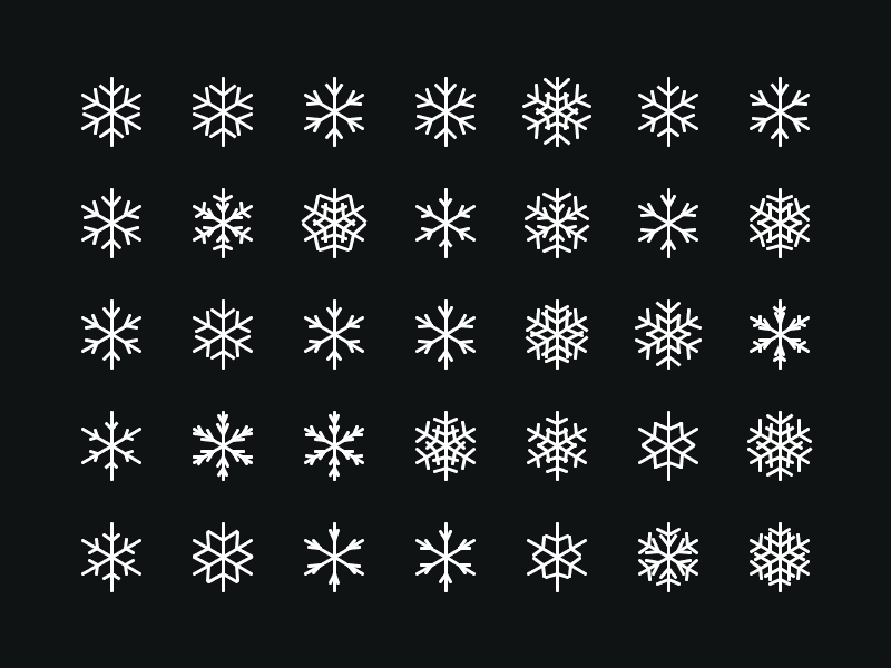 ❄️ Simple generative snowflakes. art design flakes generative generativedesign minimalism random simple snowflake vector