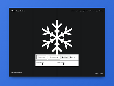 ❄️ Snowflaker (New side project) christmas free generate generative design project side snow snowflaker snowflakes vector